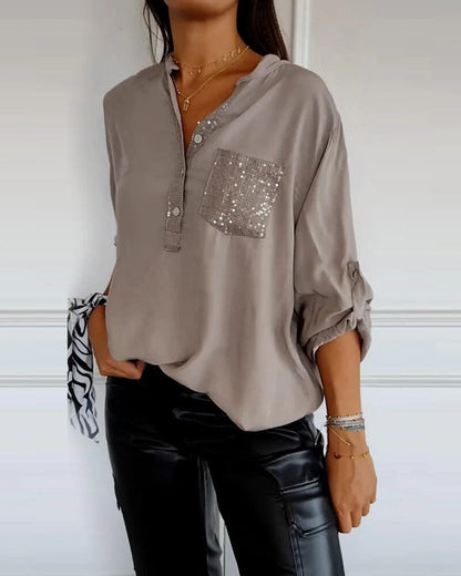 Blusa holgada con lentejuelas | Francisc™